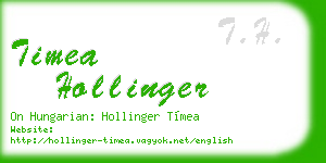 timea hollinger business card